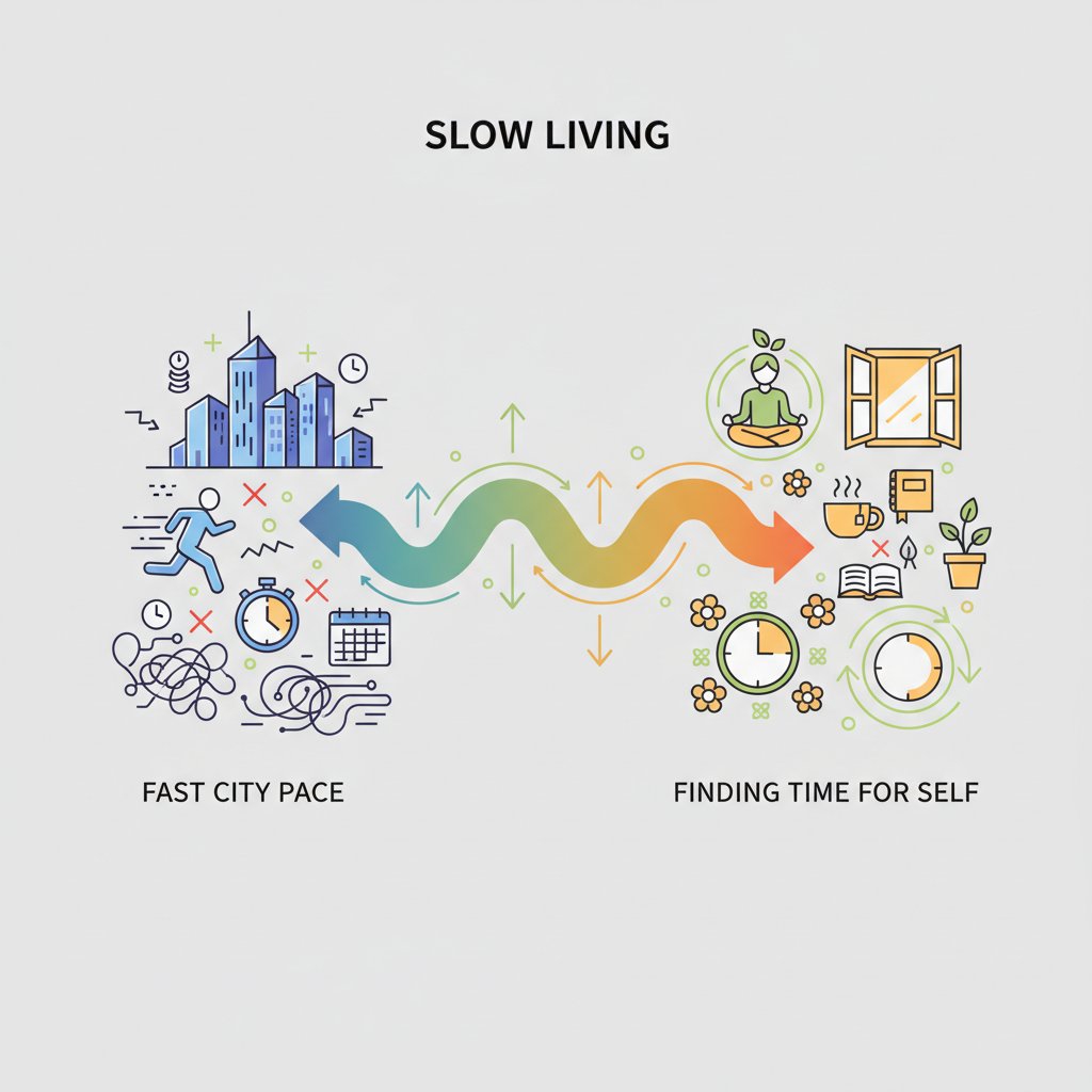Искусство замедления (Slow Living): как найти время для себя в быстром ритме города